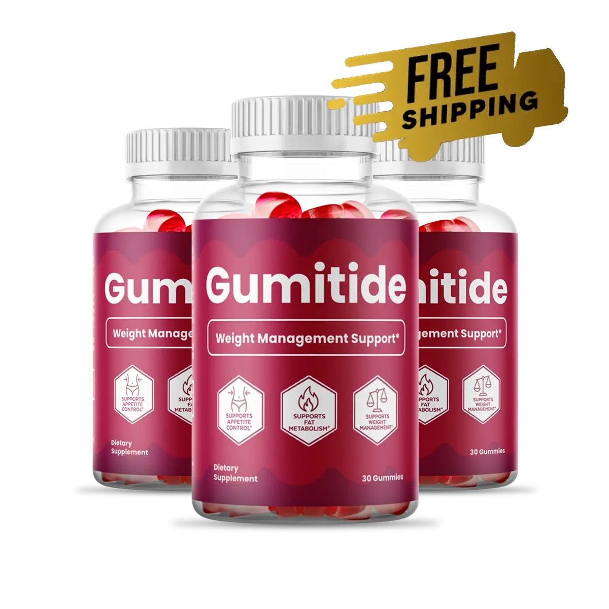 Gumitide fat burning and metabolism support supplement bottle